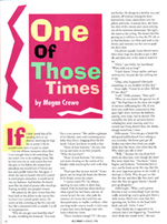 Megan's story in In To Print